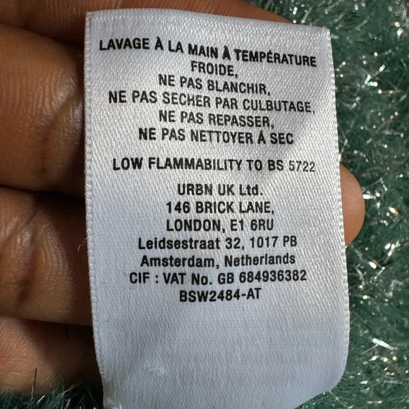 Anthropologie Maeve Tinsel Eyelash Sweater Size XL Teal Green - Picture 12 of 13